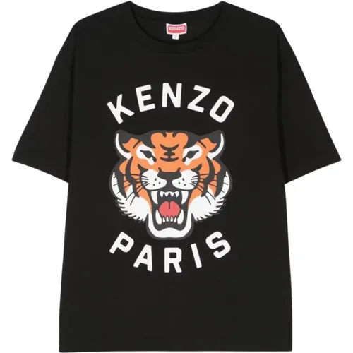 Tiger Head Logo T-shirt , female, Sizes: XS, S, M, XL, L - Kenzo - Modalova