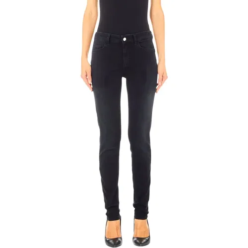 Divine Slim Schwarze Jeans , Damen, Größe: W26 - Liu Jo - Modalova