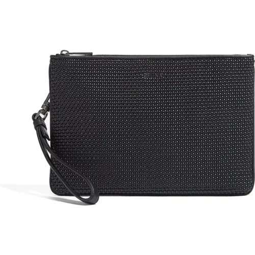 Wallets & Cardholders, unisex, , Size: ONE SIZE Woven Leather Clutch Bag - Ermenegildo Zegna - Modalova