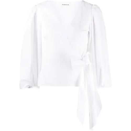 V-nesk blouse , female, Sizes: M, XS, L, XL, S - P.a.r.o.s.h. - Modalova