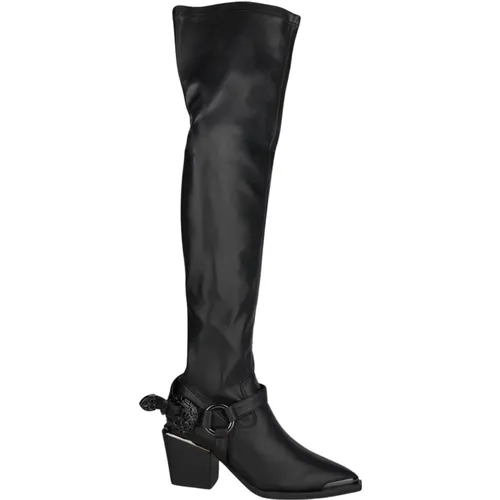 Pointed Toe High Boots , female, Sizes: 2 UK, 3 UK, 8 UK, 5 UK, 4 UK, 7 UK - Alma en Pena - Modalova