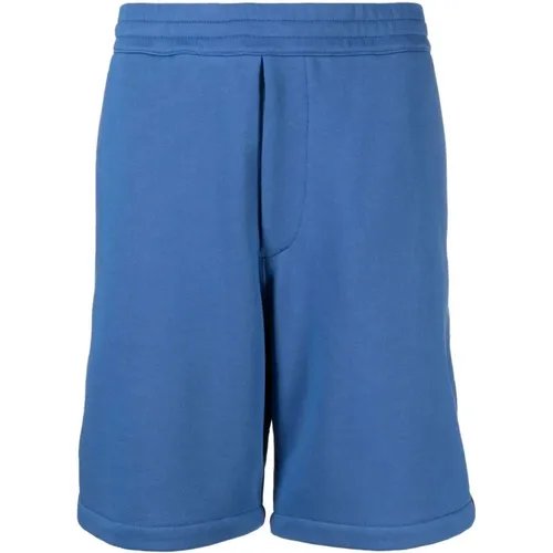 Stylish Long Shorts with Logo-Tape Detailing , male, Sizes: S, M, L, XL - alexander mcqueen - Modalova
