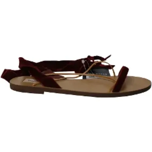 Pre-owned Flats, female, , Size: 9 US Pre-owned Leather sandals - Valentino Vintage - Modalova