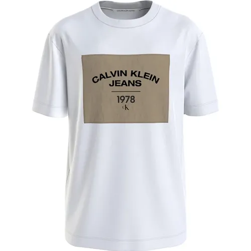 Canvas Curve Graphic Kurzarm T-Shirt - Calvin Klein - Modalova