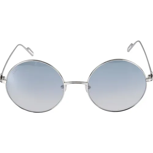 Stilvolle Sonnenbrille mit silberner Metallfassung - Cartier - Modalova