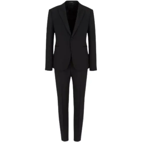 Single Breasted Suits, male, , Size: M Single-Breasted Jumpsuit - Emporio Armani - Modalova