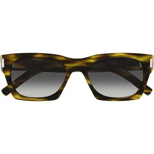 New Wave Rechteckige Sonnenbrille , Herren, Größe: 54 MM - Saint Laurent - Modalova