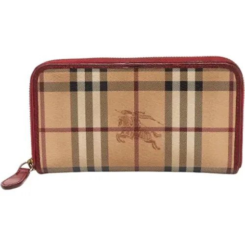 Pre-owned Coated canvas wallets , female, Sizes: ONE SIZE - Burberry Vintage - Modalova