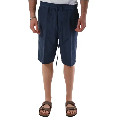 Casual Linen Shorts , Herren, Größe: 2XL - 120% lino - Modalova