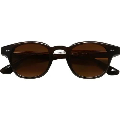 Sunglasses, unisex, , Size: ONE SIZE Classic Rounded Sunglasses with Sculptural Temple - CHiMi - Modalova