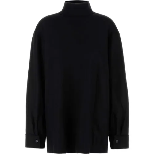 Turtlenecks, female, , Size: M Wool Blend Turtleneck Blouse - Jil Sander - Modalova