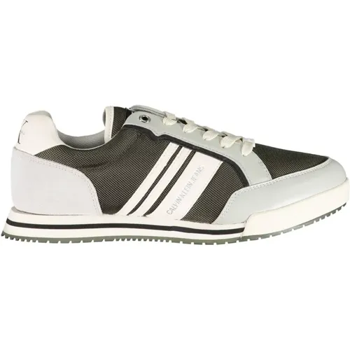 Sneakers, male, , Size: 9 US Men's Sporty Sneakers with Contrast Details - Calvin Klein - Modalova