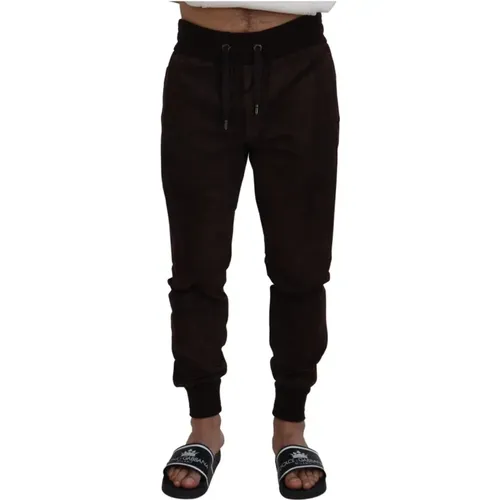 Sweatpants, male, , Size: 2XL Jogger Pants with Logo Details - Dolce & Gabbana - Modalova