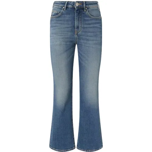 Boot-cut Jeans, female, , Size: W25 Medium-wash denim bootcut jeans - pinko - Modalova