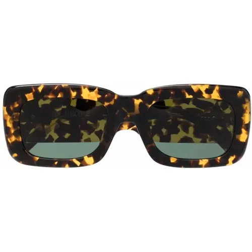 Braune Oversize Sonnenbrille mit Schildpatt-Effekt - The Attico - Modalova