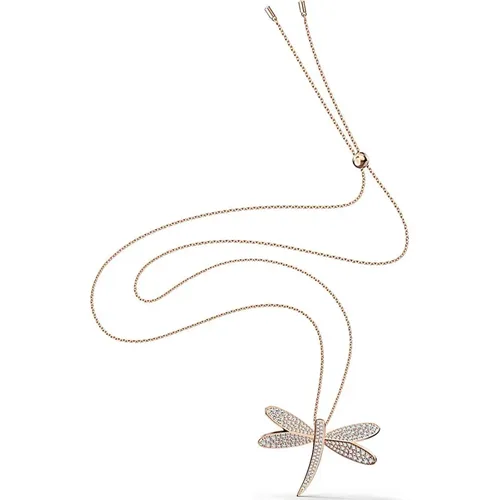 Dragonfly Necklace with Crystals , female, Sizes: ONE SIZE - Swarovski - Modalova