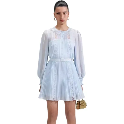 Pleated Mini Dress , female, Sizes: M, XS, 3XS, 2XS - Self Portrait - Modalova