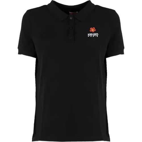 Schwarzes Crest Logo Polo-Shirt,Lebhaftes Crest Polo Shirt - Kenzo - Modalova