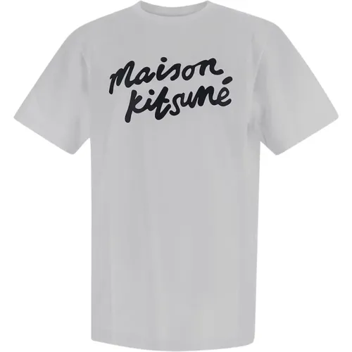 Baumwoll T-Shirt , Herren, Größe: S - Maison Kitsuné - Modalova