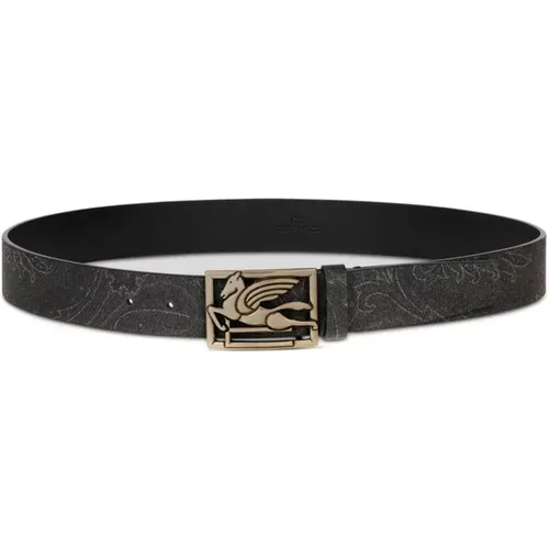 Belts, male, , Size: 105 CM Paisley Jacquard Cotton Belt - ETRO - Modalova
