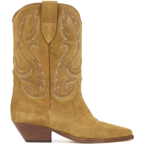 Western Style Suede Boots with Graphic Embroidery , female, Sizes: 3 UK, 4 UK, 5 UK, 7 UK, 6 UK, 8 UK - Isabel marant - Modalova