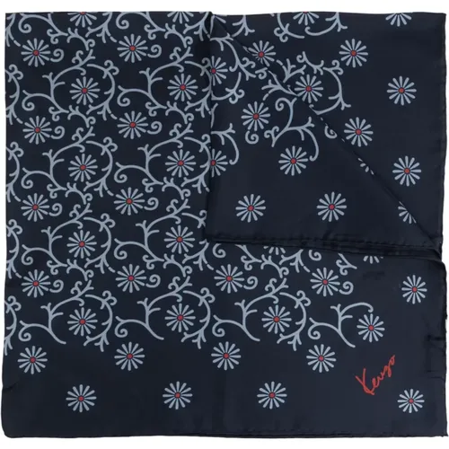 Silk scarf with print , unisex, Sizes: ONE SIZE - Kenzo - Modalova