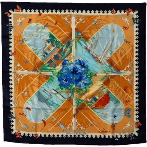 Pre-owned Scarves, female, , Size: ONE SIZE Pre-owned Silk scarves - Hermès Vintage - Modalova