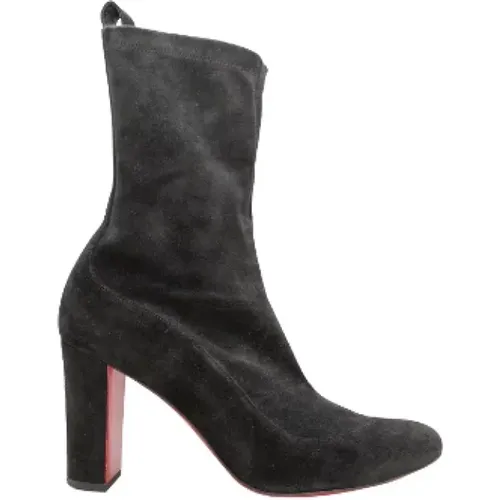 Pre-owned Boots, female, , Size: 5 US Pre-owned Suede boots - Christian Louboutin Pre-owned - Modalova