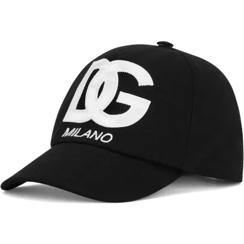 Caps, male, , Size: M Kids Baseball Cap with DG Logo - Dolce & Gabbana - Modalova