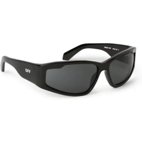Stilvolle Acetat Sonnenbrille , unisex, Größe: 64 MM - Off White - Modalova