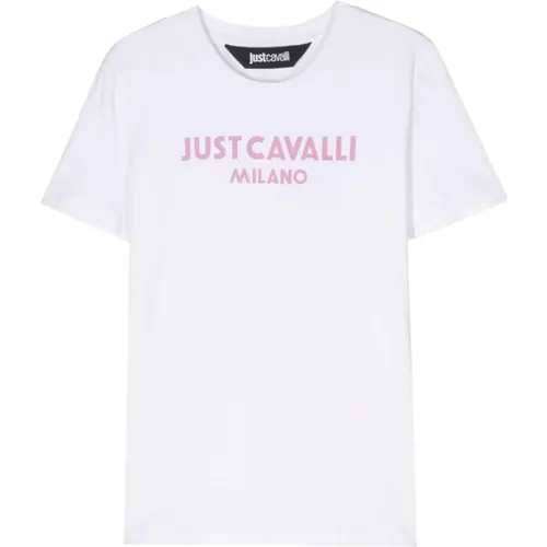 Logo T-shirt , female, Sizes: S, L, M, XS - Just Cavalli - Modalova