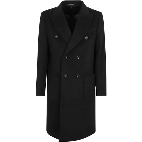 Wool Coat Pointed Lapels , male, Sizes: XL, M, L - Emporio Armani - Modalova