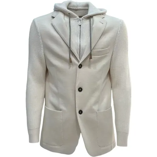 Wool Cotton Jacket , male, Sizes: L - Eleventy - Modalova