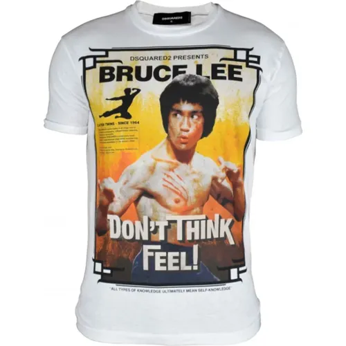 Bruce Lee Weißes T-Shirt Dsquared2 - Dsquared2 - Modalova