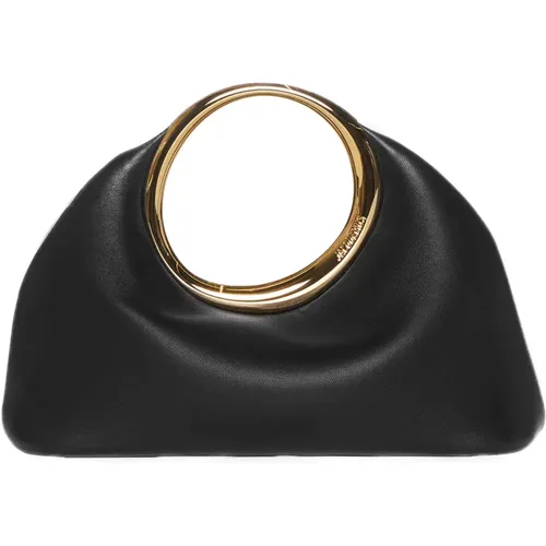 Lambskin Circle Handle Bag , female, Sizes: ONE SIZE - Jacquemus - Modalova