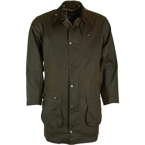 Klassische Northumbria Gewachste Jacke Olive - Barbour - Modalova