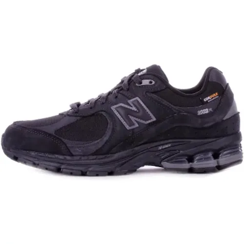 Schwarze Sneakers Leder Gummi Stoff , Herren, Größe: 42 1/2 EU - New Balance - Modalova