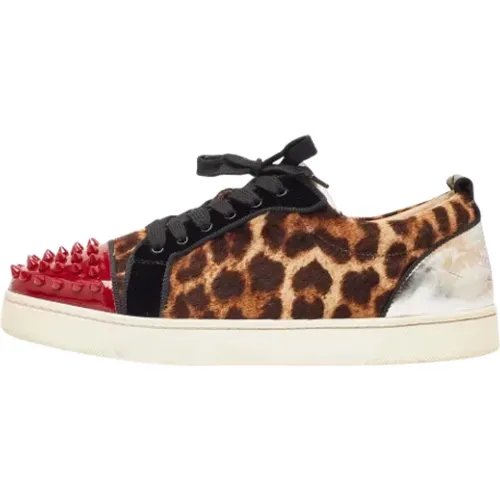 Pre-owned Leather sneakers , female, Sizes: 8 1/2 UK - Christian Louboutin Pre-owned - Modalova