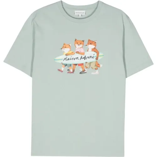 T-Shirts & Polos for Men , male, Sizes: S - Maison Kitsuné - Modalova