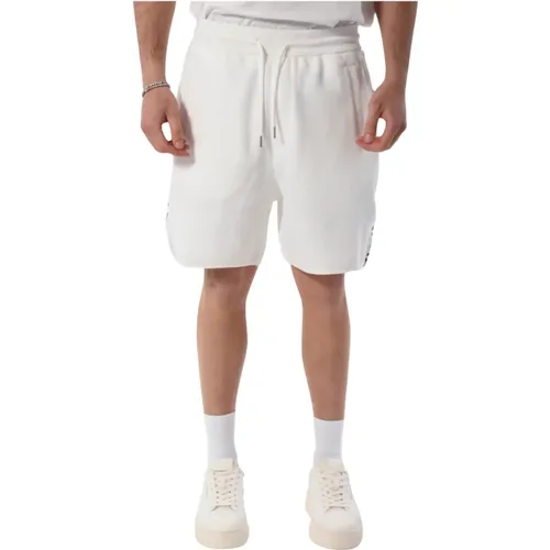 Cotton Bermuda Shorts with Logo Band , male, Sizes: L, XL, M - Armani Exchange - Modalova
