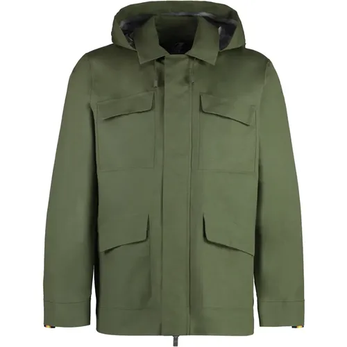 Full Zip Hoodie Jacket with Pockets , male, Sizes: XL, M - K-way - Modalova