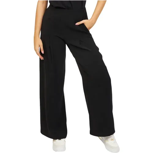 Schwarze Weite Hose , Damen, Größe: XS - Armani Exchange - Modalova