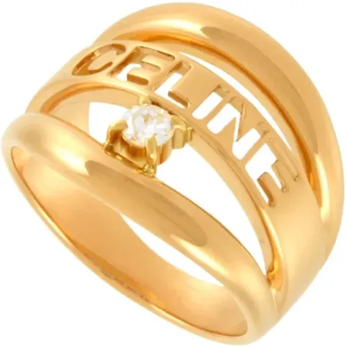 Pre-owned Jewellery, female, , Size: ONE SIZE Pre-owned Gold rings - Celine Vintage - Modalova