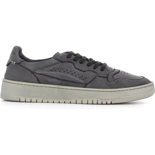 Schwarze Ledersneakers Gummisohle - Lemargo - Modalova