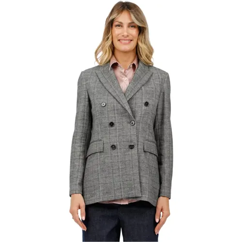 Blazers, female, , Size: L Double-breasted fleece jacket - Circolo 1901 - Modalova