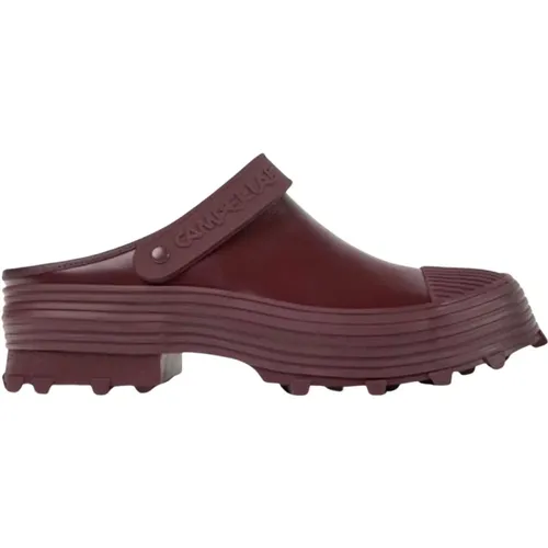 Clogs, male, , Size: 12 US Burgundy Layered Sole Sandals - Camper - Modalova