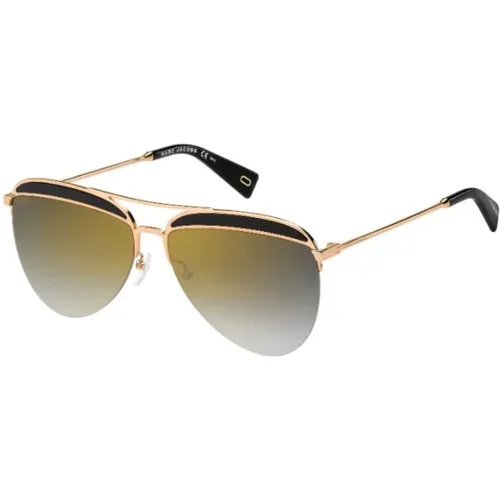 S-807 Sunglasses Black/Gold Mirror , female, Sizes: 61 MM - Marc Jacobs - Modalova