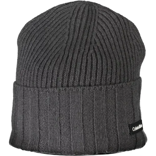 Beanies, male, , Size: ONE SIZE Mens Beanie Hat Contrast Details - Calvin Klein - Modalova