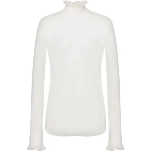Long Sleeve Tops, female, , Size: S Romantic Ruffle Shirt Ivory - Philosophy di Lorenzo Serafini - Modalova