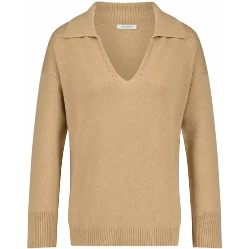 Zeitloser Pullover aus Woll-Seiden-Mix , Damen, Größe: L - Rosso35 - Modalova